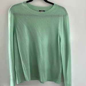 J. Crew 100% cashmere sweater, size large, teal